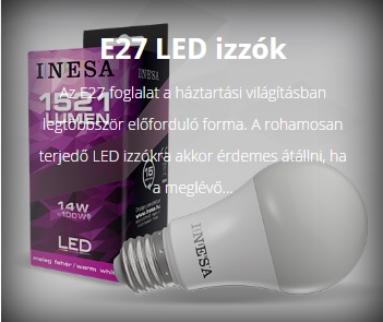 LED LMPA E27-ES FOGLALATTAL